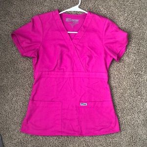 Grey’s Anatomy modern fit mock wrap scrub top XS